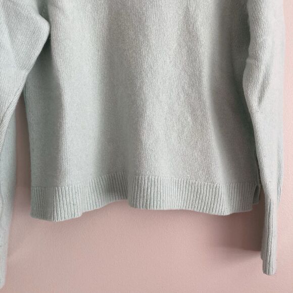 J. Crew Womens Wool Cashmere Long Sleeve Turtleneck Sweater Size XL Mint Green - Picture 4 of 7